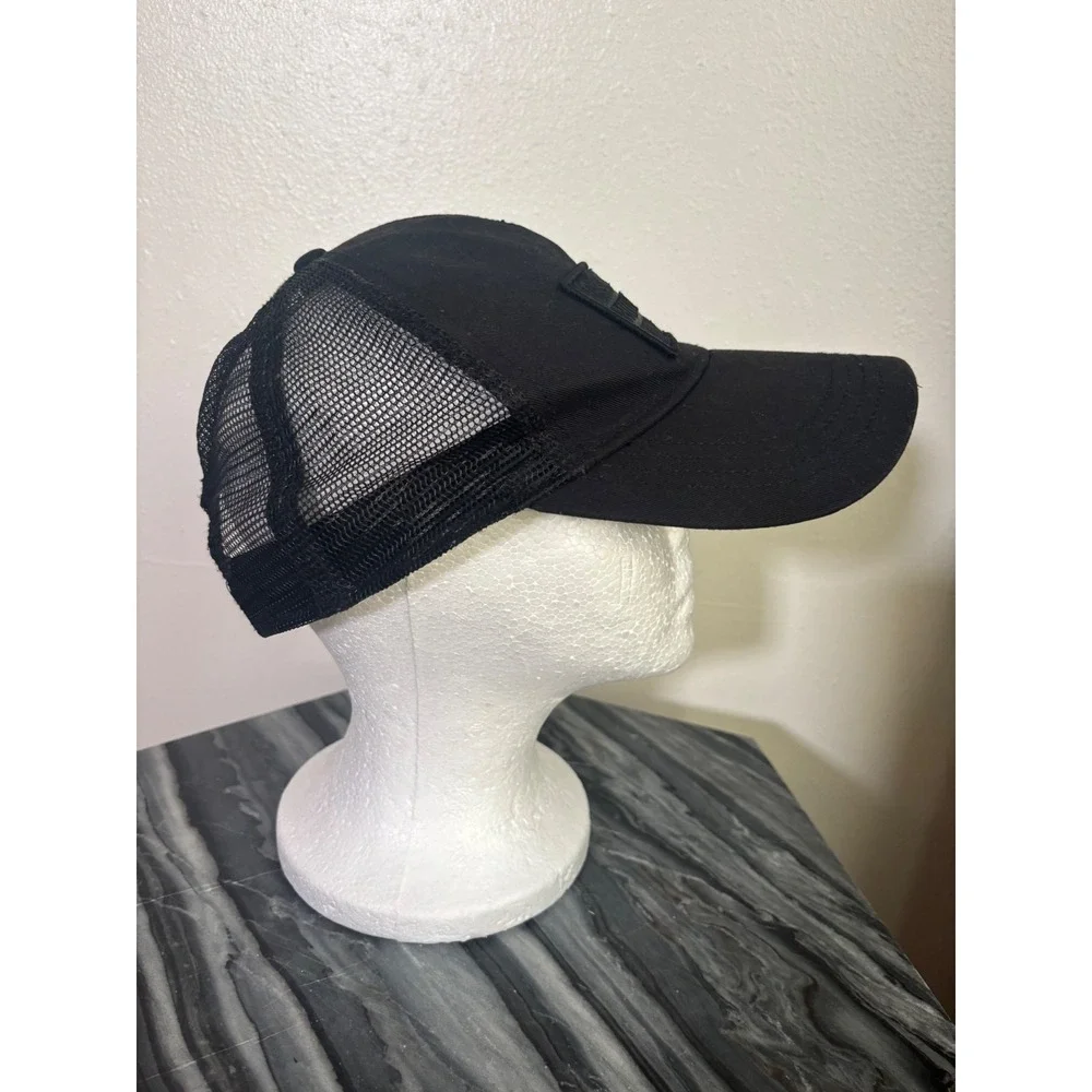 Tommy Hilfiger Mens‎ Black Baseball Hat Embroidered Logo Snapback Cap Est 1985